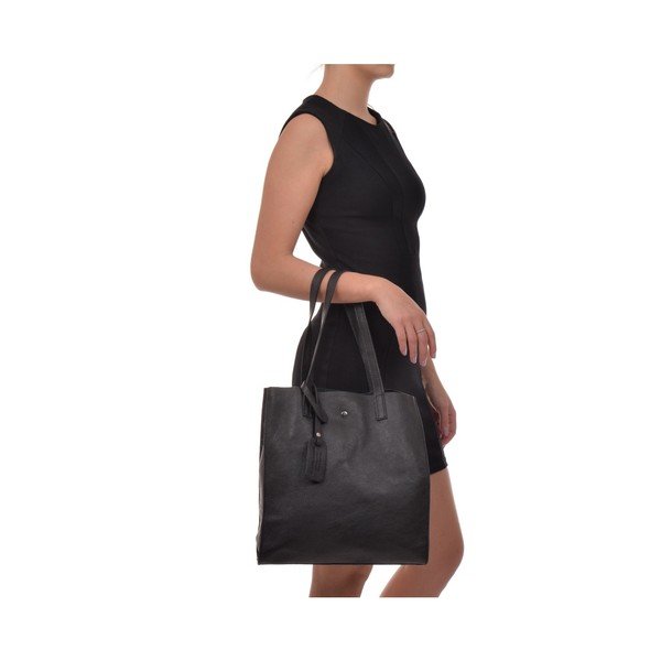 Črno usnje Isabella Rhea Tote Bag-image-2