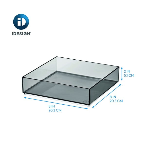 Mat črn kopalniški organizator za kozmetiko iz reciklirane plastike – iDesign-image-4