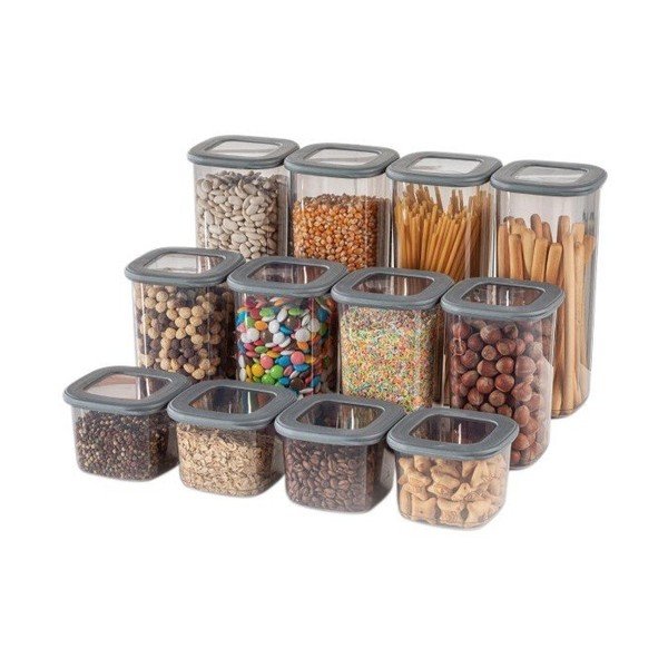 Posode za shranjevanje v kompletu 12 ks živil Fresco – Hermia