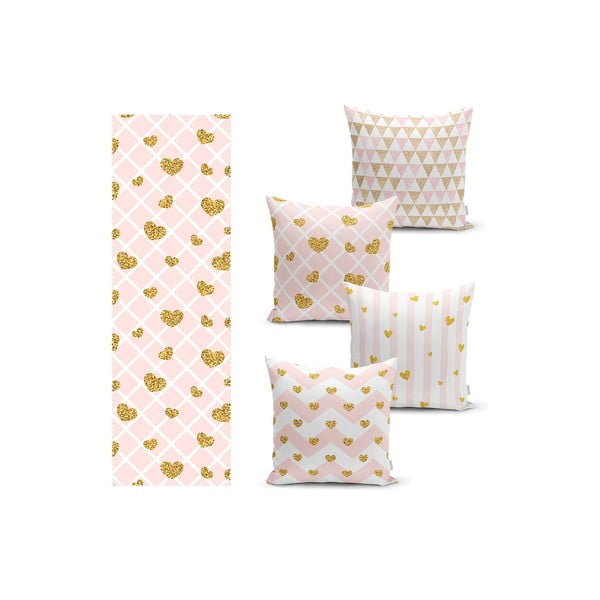 Komplet prevlek za blazine in namiznega tekača 5 ks – Mila Home