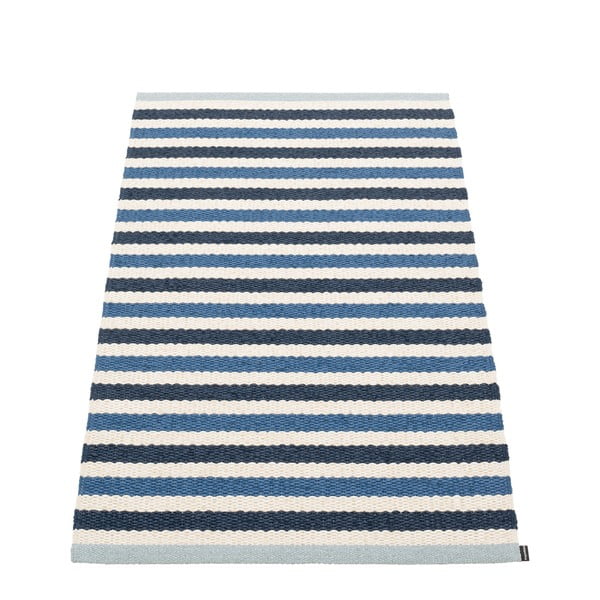 Modra/kremno bela notranja in zunanja preproga 70x120 cm Teo Denim – Pappelina