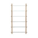 Steklen sistem modularnih polic v naravni barvi 110x202x30,5 cm Sitra – Kave Home