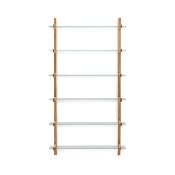 Steklen sistem modularnih polic v naravni barvi 110x202x30,5 cm Sitra – Kave Home