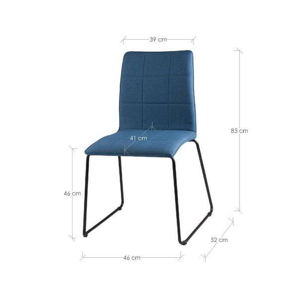 Komplet 4 temno modrih jedilnih stolov sømcasa Malina-image-2