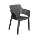 Temno siv plastičen vrtni stol Elisa – Keter