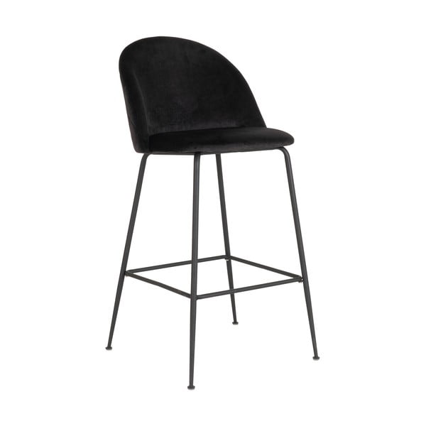 Črni žametni barski stoli v kompletu 2 ks 108 cm Lausanne – House Nordic