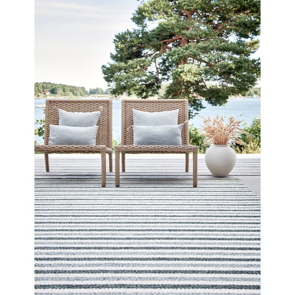 Zelena/kremno bela notranja in zunanja preproga 70x120 cm Teo Sage – Pappelina-image-3