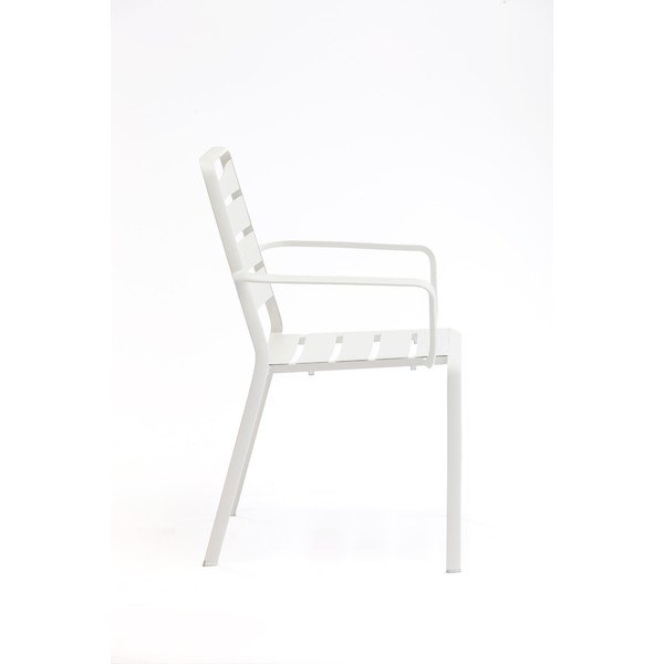 Beli kovinski vrtni stoli v kompletu 4 ks Spring – Ezeis-image-1