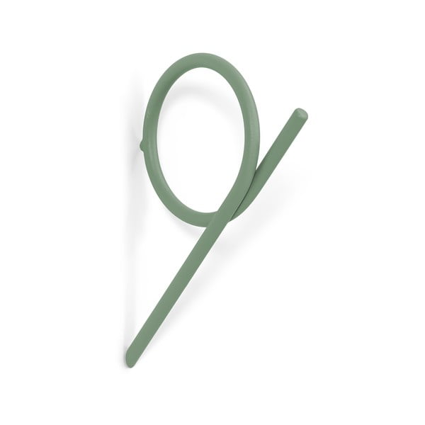 Prašno zelen jeklen stenski obešalnik Tuba S – Spinder Design