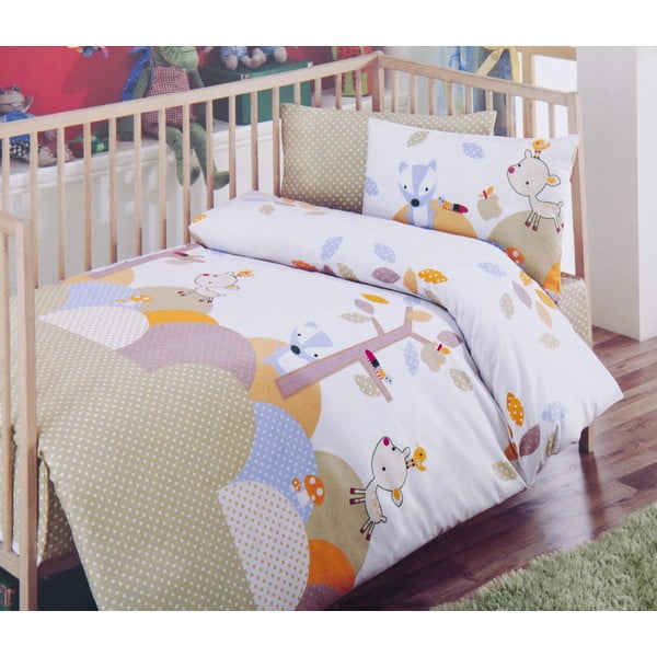 Komplet otroške posteljnine in rjuh Tommy Beige, 120x150 cm
