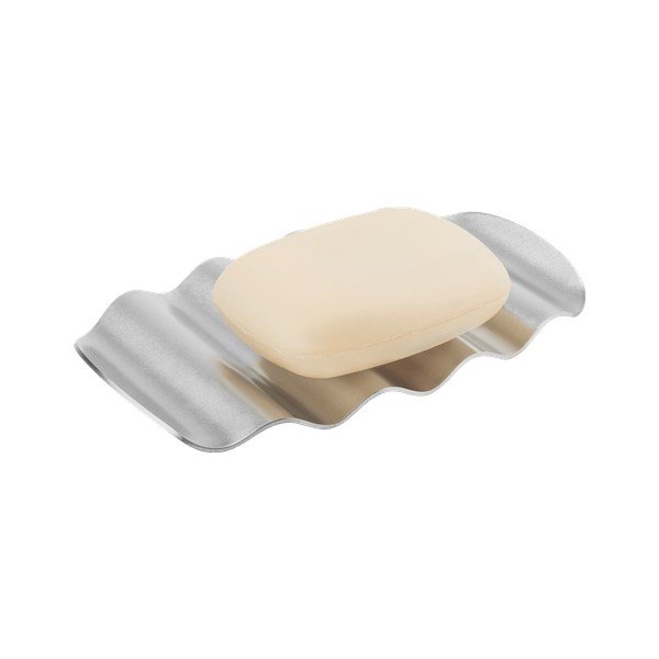 Podstavek za milo iz nerjavečega jekla v srebrni barvi Olbi – noo.ma