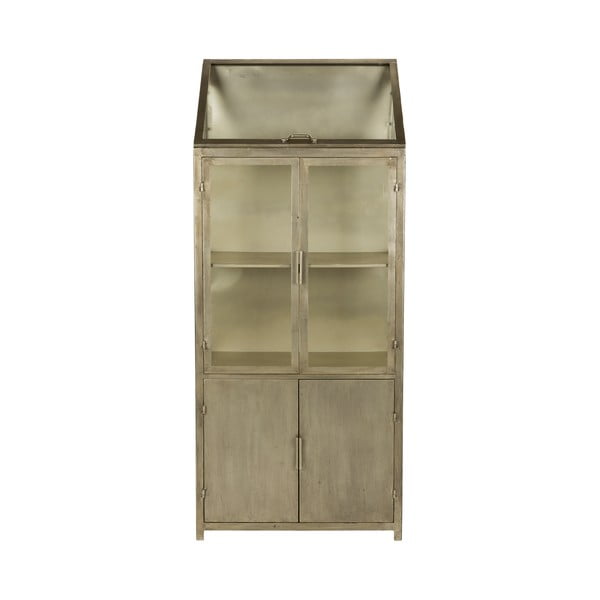 Siva kovinska vitrina 64x151x35 cm Monviso – Dutchbone