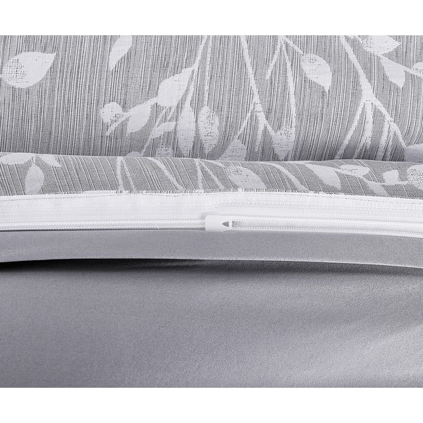 Siva enojna posteljnina iz žakarja 140x200 cm Boston – My House-image-3