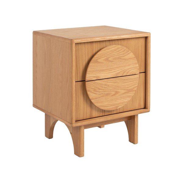 Nočna omarica v hrastovem dekorju v naravni barvi Groove – Zuiver-image-2