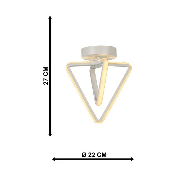 Bela kovinska LED stropna svetilka Baris – Squid Lighting-image-4