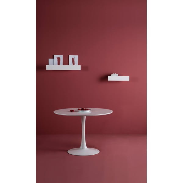Okrogla bela jedilna miza Marckeric Oda, ⌀ 110 cm-image-2