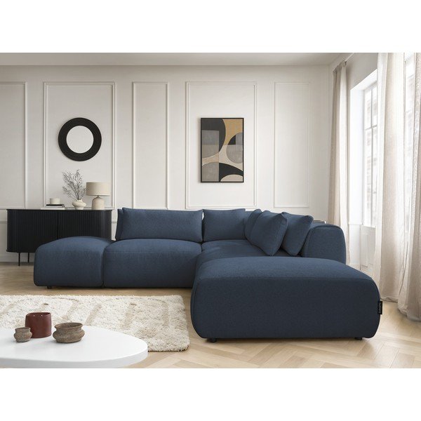 Modra nastavljiva kotna sedežna garnitura Jana – Bobochic Paris-image-1