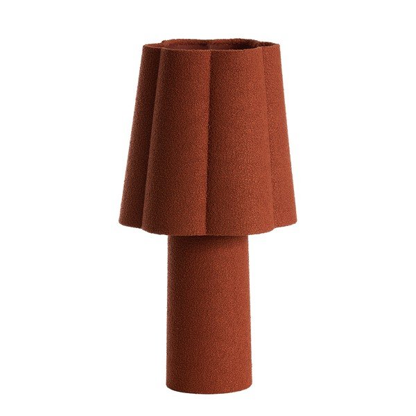 Opečnato oranžna namizna svetilka s tekstilnim senčilom (višina 50 cm) Musaby – Light & Living