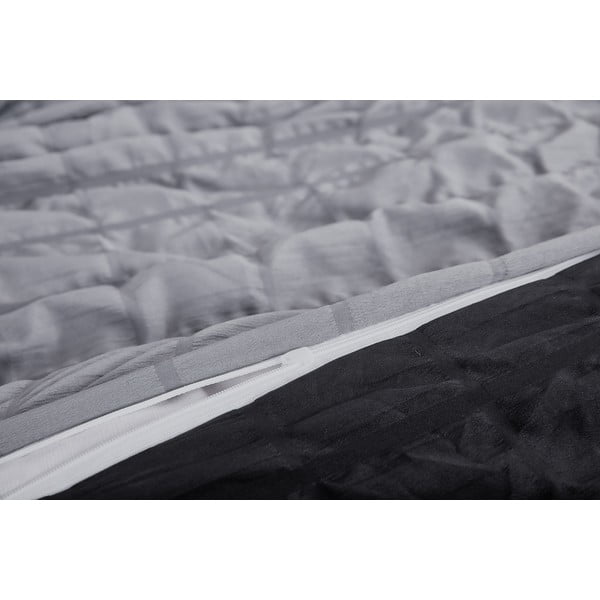 Črna/siva enojna posteljnina iz krepa 140x200 cm Naomi – My House-image-2