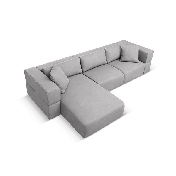 Svetlo siva kotna sedežna garnitura (levi kot) Esther – Milo Casa-image-3