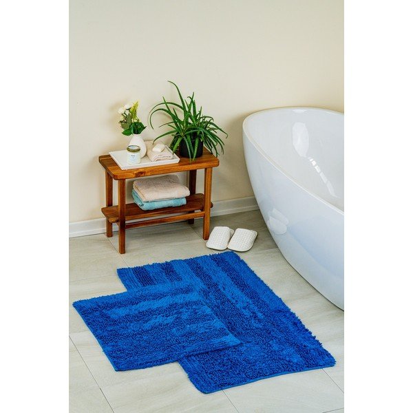 Temno modre kopalniške preproge v kompletu 2 ks 60x100 cm Luxury Softy – Foutastic-image-1