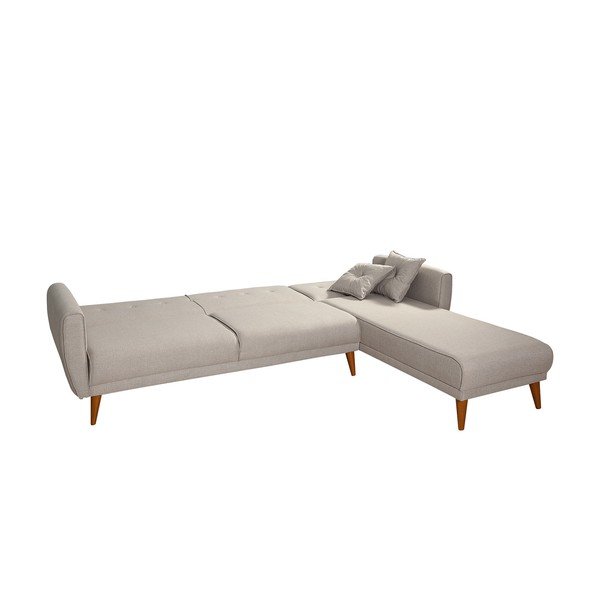 Bež raztegljiva kotna sedežna garnitura Aria – Balcab Home-image-3