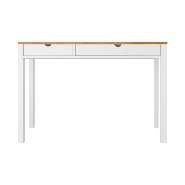 Bela in rjava delovna miza iz borovega lesa Støraa Gava, dolžina 120 cm-image-2