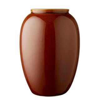 Temno oranžna keramična vaza Bitz, višina 25 cm