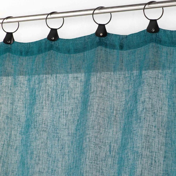Modra prosojna zavesa iz tančice 140x240 cm Linka – douceur d'intérieur-image-1
