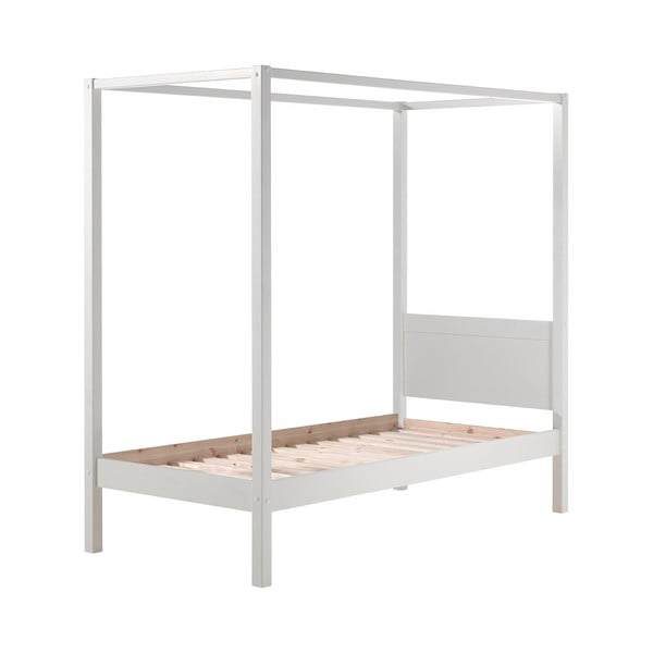 Bela otroška postelja 90x200 cm PINO CANOPY – Vipack