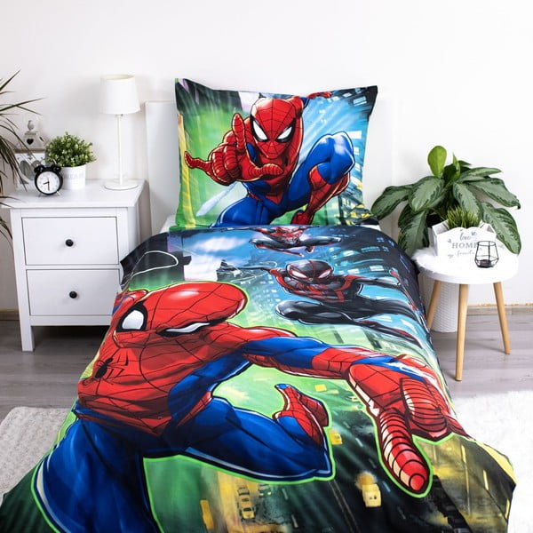 Enojna bombažna otroška posteljnina 140x200 cm Spider-man – Jerry Fabrics-image-2