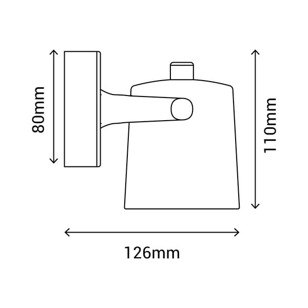 Bela stenska svetilka SULION Ibai, višina 11 cm-image-3