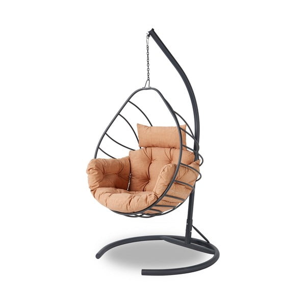 Oranžno-siv viseči vrtni fotelj Anka – Floriane Garden-image-2