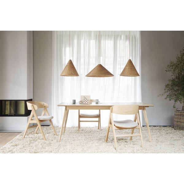 Raztegljiva jedilna miza s ploščo iz jesenovega lesa 190x90 cm Yumi - Rowico-image-2