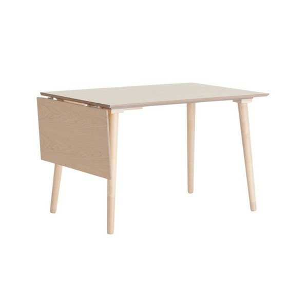 Raztegljiva jedilna miza z dodatno ploščo v brestovem dekorju 80x120 cm Jolina – Ellos Home-image-3