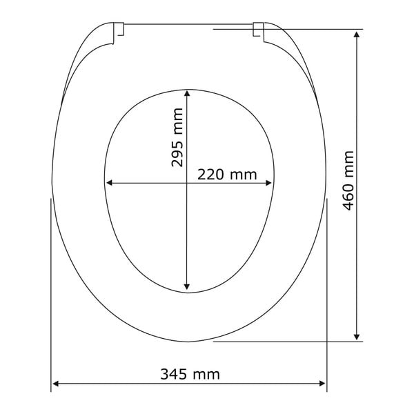 Bela WC deska z enostavnim zapiranjem Wenko Calla, 47 x 35,5 cm-image-3