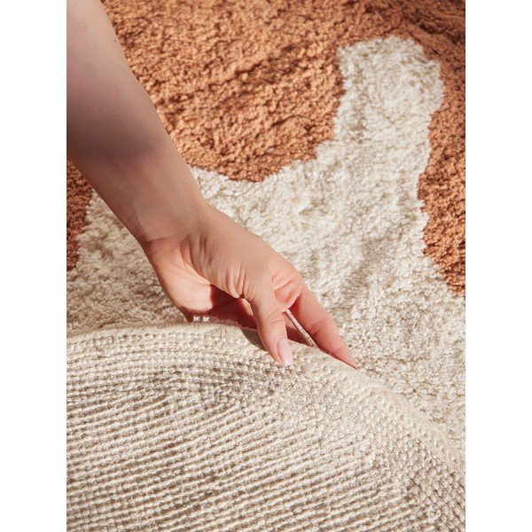 Oranžna/kremno bela pralna/ročno tkana bombažna otroška preproga 140x200 cm Snuggle Doro – Hanse Home-image-4