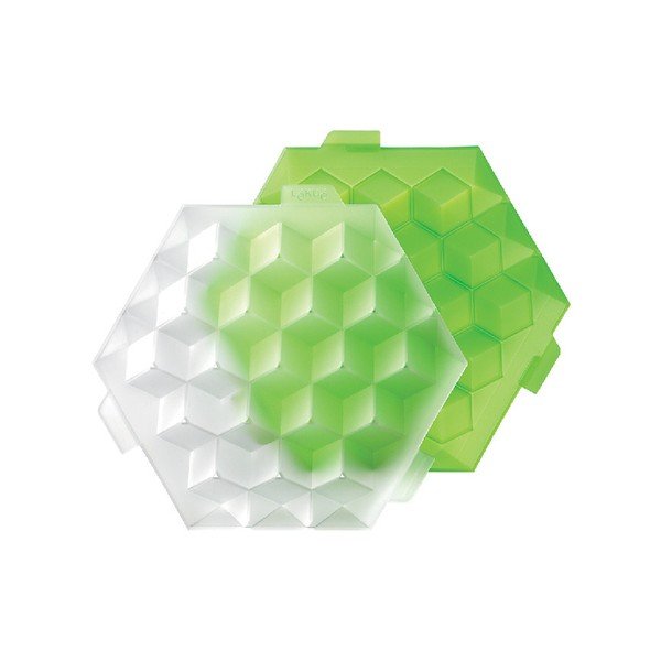 Zelena silikonska oblika za led Lékué Ice Cube-image-3