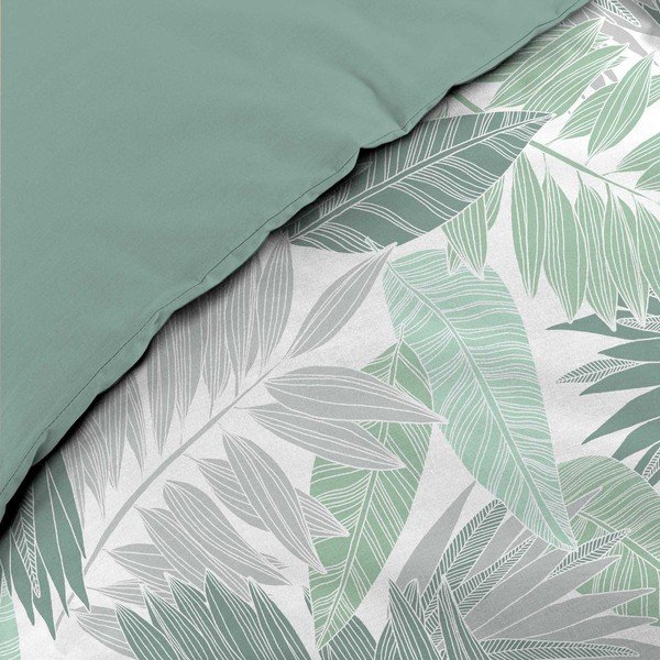 Zelena posteljnina za zakonsko posteljo/podaljšana iz mikroflanele 240x220 cm Epicea – douceur d'intérieur-image-3