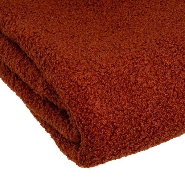 Opečnato oranžna odeja iz sherpa flisa 130x160 cm Sherpa Bouclé – Casa Selección-image-3
