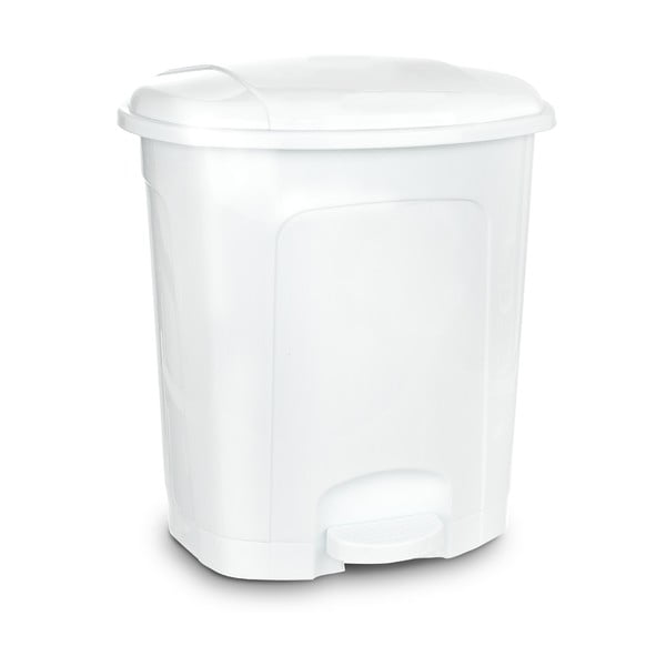 Bel plastičen koš za smeti s pedalom 30 l – Orion