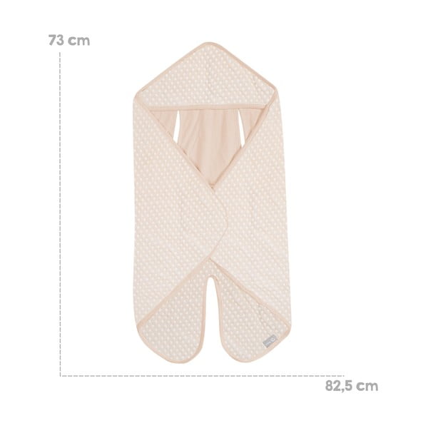 Bež bombažna odeja za povijanje dojenčka za v avtomobilski sedež 73x82,5 cm Frosty Almond – Roba-image-1