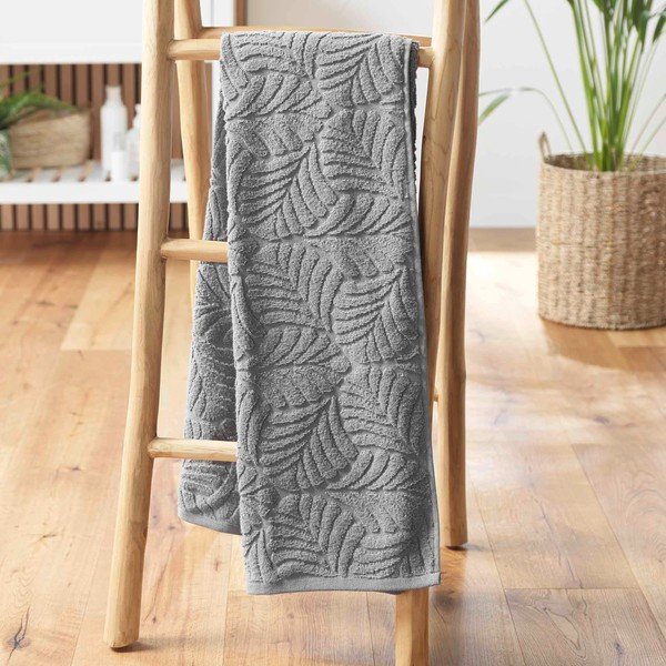 Siva bombažna brisača iz frotirja 70x130 cm Madeira – douceur d'intérieur-image-1