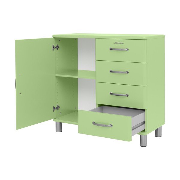 Zelena nizka komoda 98x92 cm Malibu - Tenzo-image-4