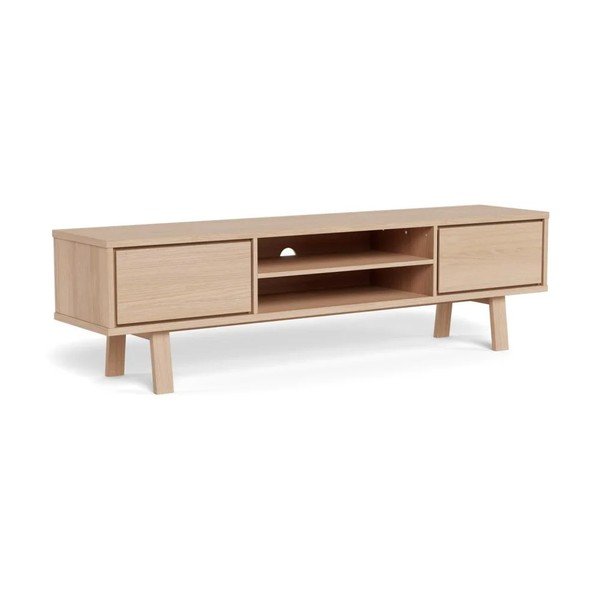 Furnirana TV omarica v svetli naravni barvi 180x50x40 cm Lamberth – Actona