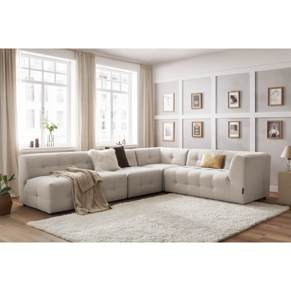 Bež kotni kavč (desni kot) Kleber - Bobochic Paris-image-1