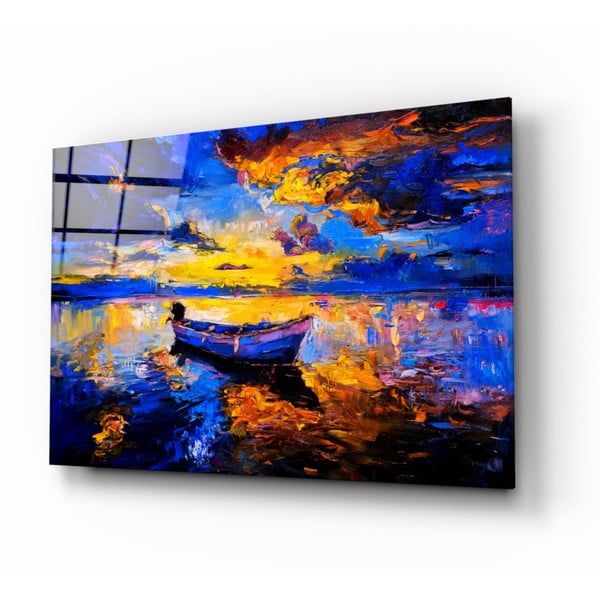 Steklena slika Insigne Navy Blue Sunset, 72 x 46 cm