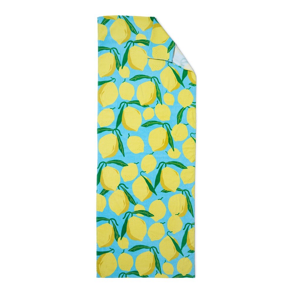 Bombažna brisača za na plažo 92x180 cm Lemons Lounger