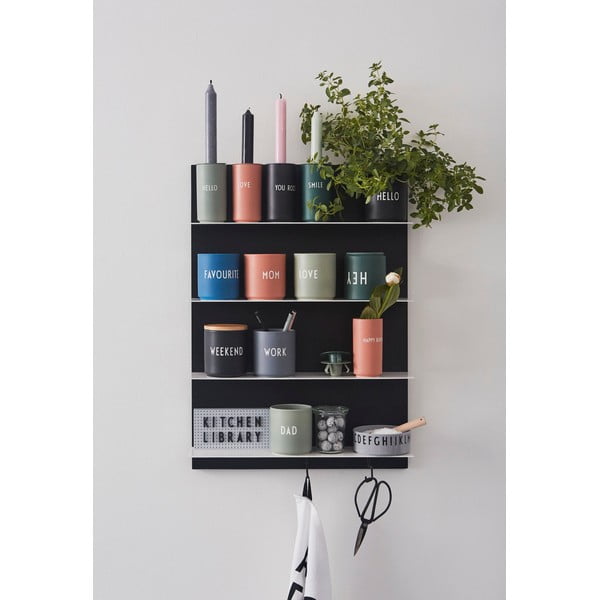 Temno siva porcelanasta skodelica 300 ml Work – Design Letters-image-1