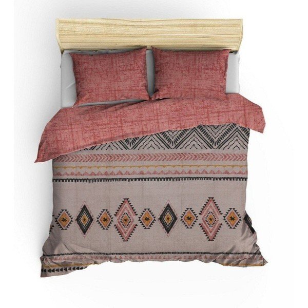 Opečnato oranžna/rjava podaljšana posteljnina za zakonsko posteljo iz renforce bombaža 240x220 cm Felix – Mijolnir-image-3